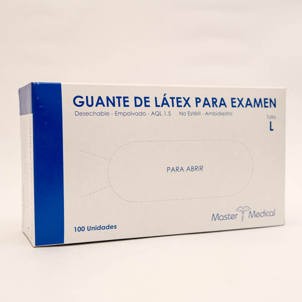 GUANTES EXAMINACION LATEX L X 100 CLIC MARKETING