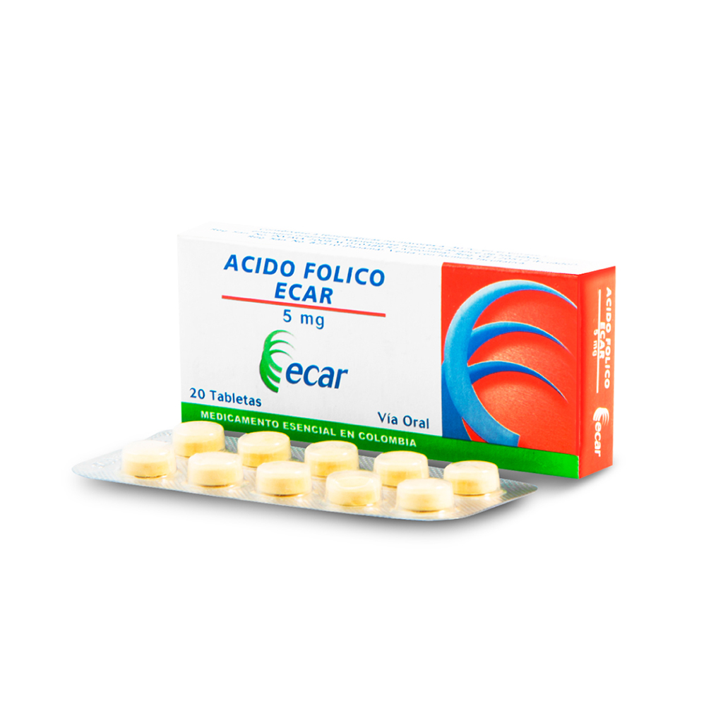 ACIDO FOLICO TAB 5MG X 20  ECAR