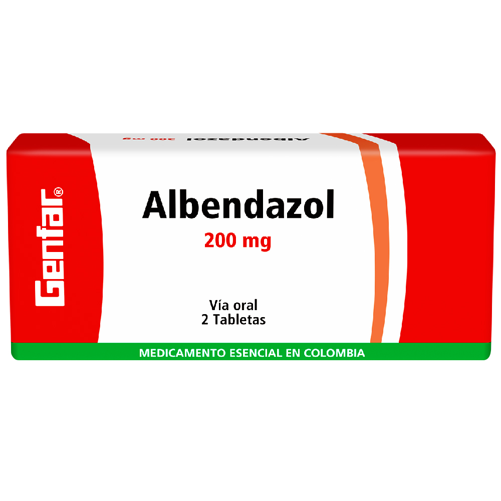 ALBENDAZOL TAB 200MG X 2  GF