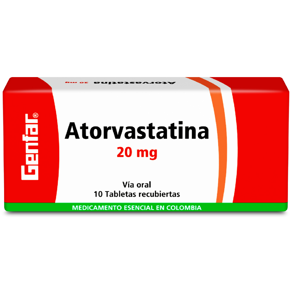 ATORVASTATINA TAB 20MG X 10 GF