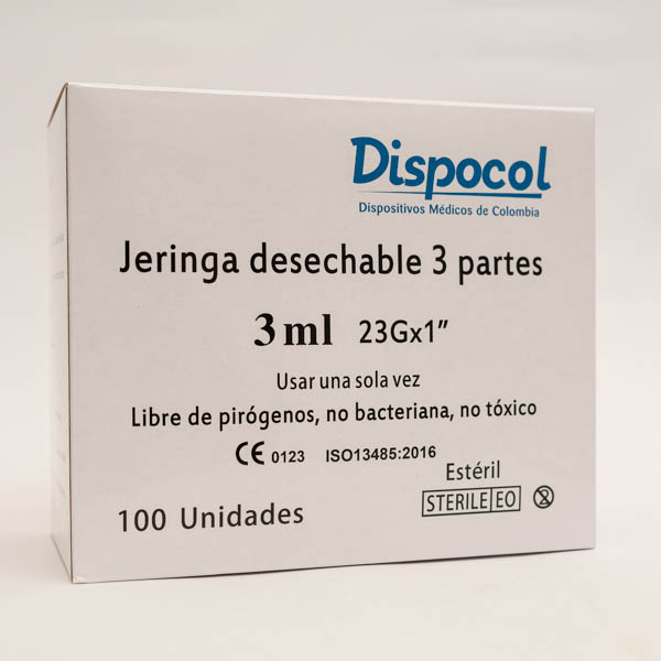 JERINGA 3ML 23G 1 X 100  DISPOCOL