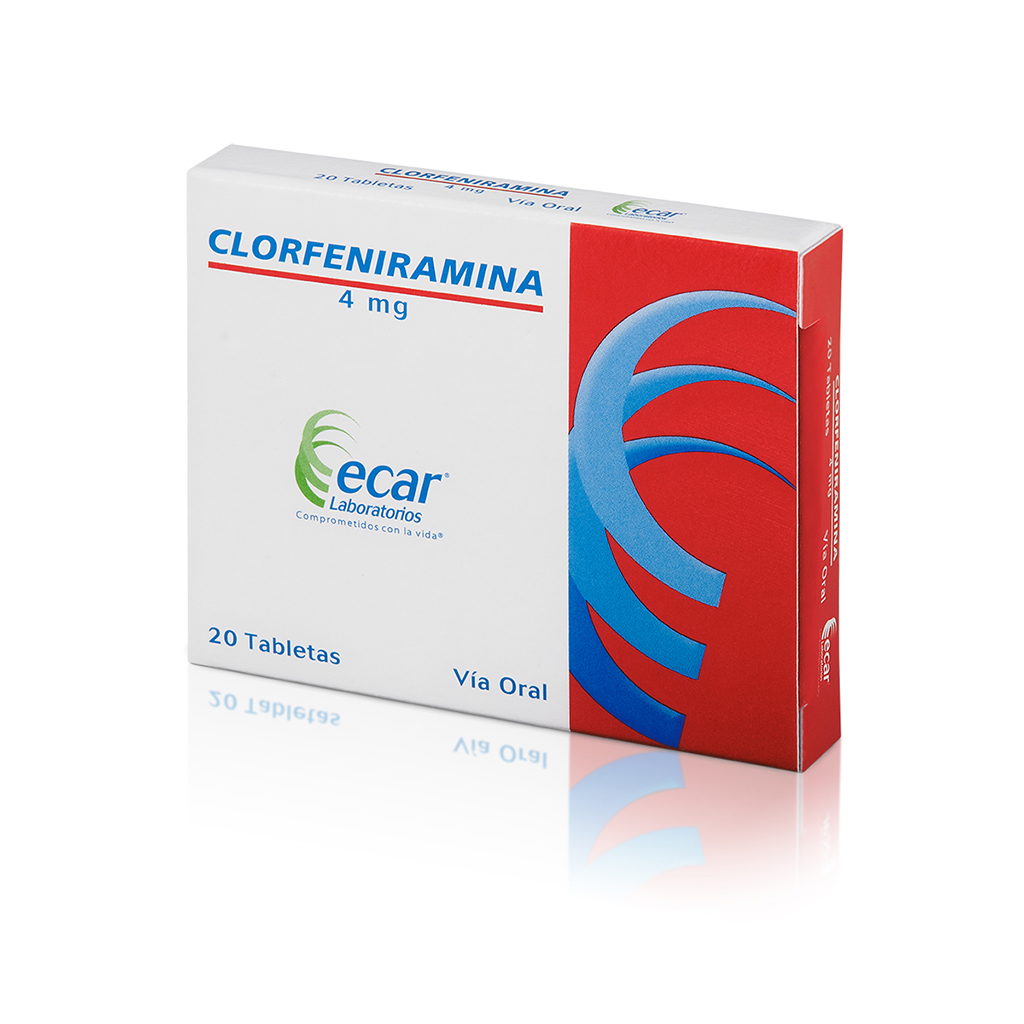 CLORFENIRAMINA TAB 4MG X 20  ECAR