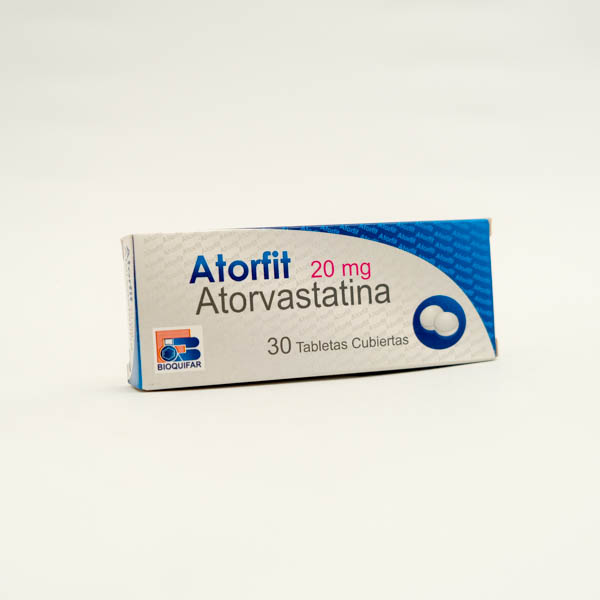 ATORFIT TAB 20MG X 30  ATORVASTATINA BIOQUIFAR