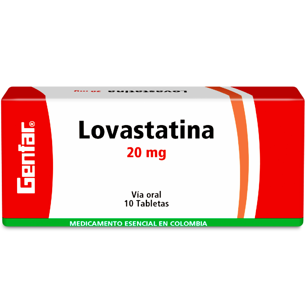 LOVASTATINA TAB 20MG X 10 GF