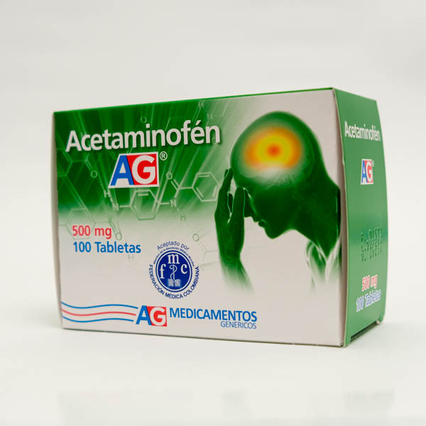 ACETAMINOFEN TAB 500MG X 100 AG