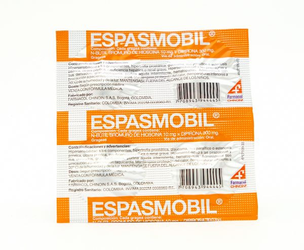 ESPASMOBIL SOBRES X 4 TAB FARMACOL