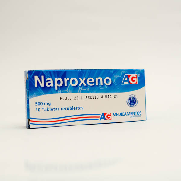 NAPROXENO TAB 500MG X 10 AG