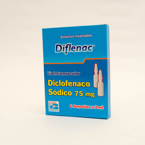 DIFLENAC AMP 75MG X 6 BIOQUIFAR