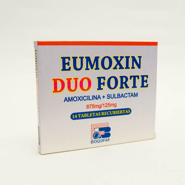 EUMOXIN DUO FORTE TAB X 14 AMOX SULB BIOQUIFAR