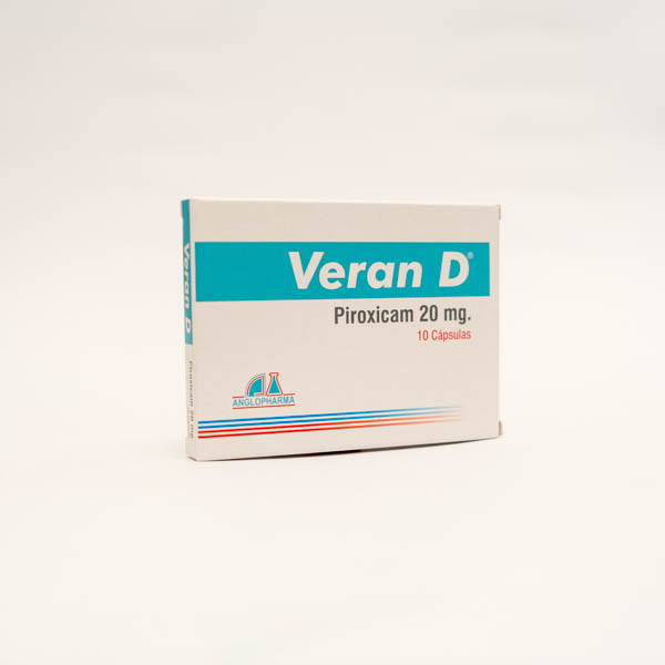 VERAN D CAP 20MG X 10 PIROXICAM ANGLOPHARMA