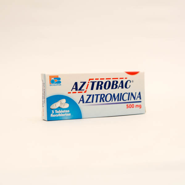 AZTROBAC TAB 500MG X 3   AZITROMICINA BIOQUIFAR