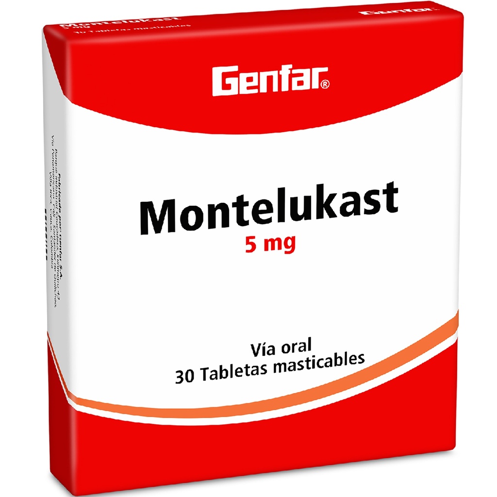 MONTELUKAST TAB MAST 5MG X 30 GF