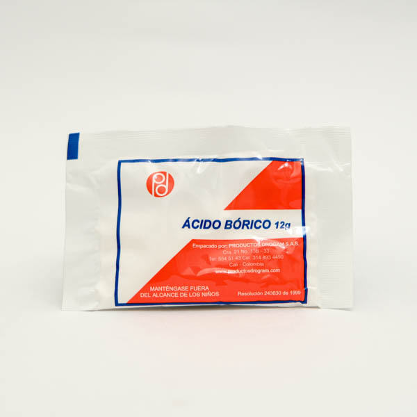 ACIDO BORICO POLVO BOLSA X 12GR  DROGAM