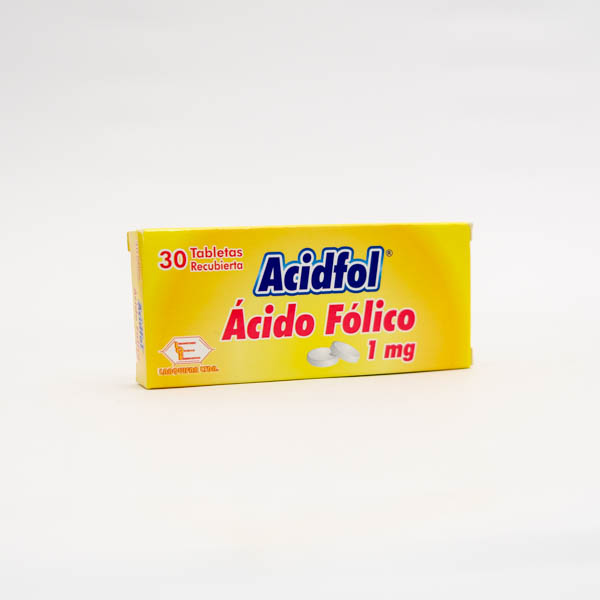 ACIDFOL TAB 1MG X 30  ACIDO FOLICO BIOQUIFAR