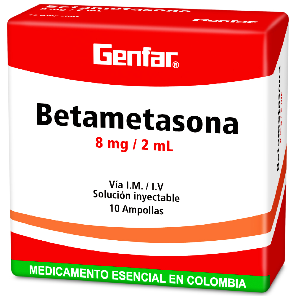 BETAMETASONA AMP 8MG X 10 GF