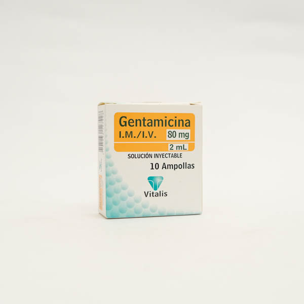 GENTAMICINA AMP 80MG X 10  VITALIS