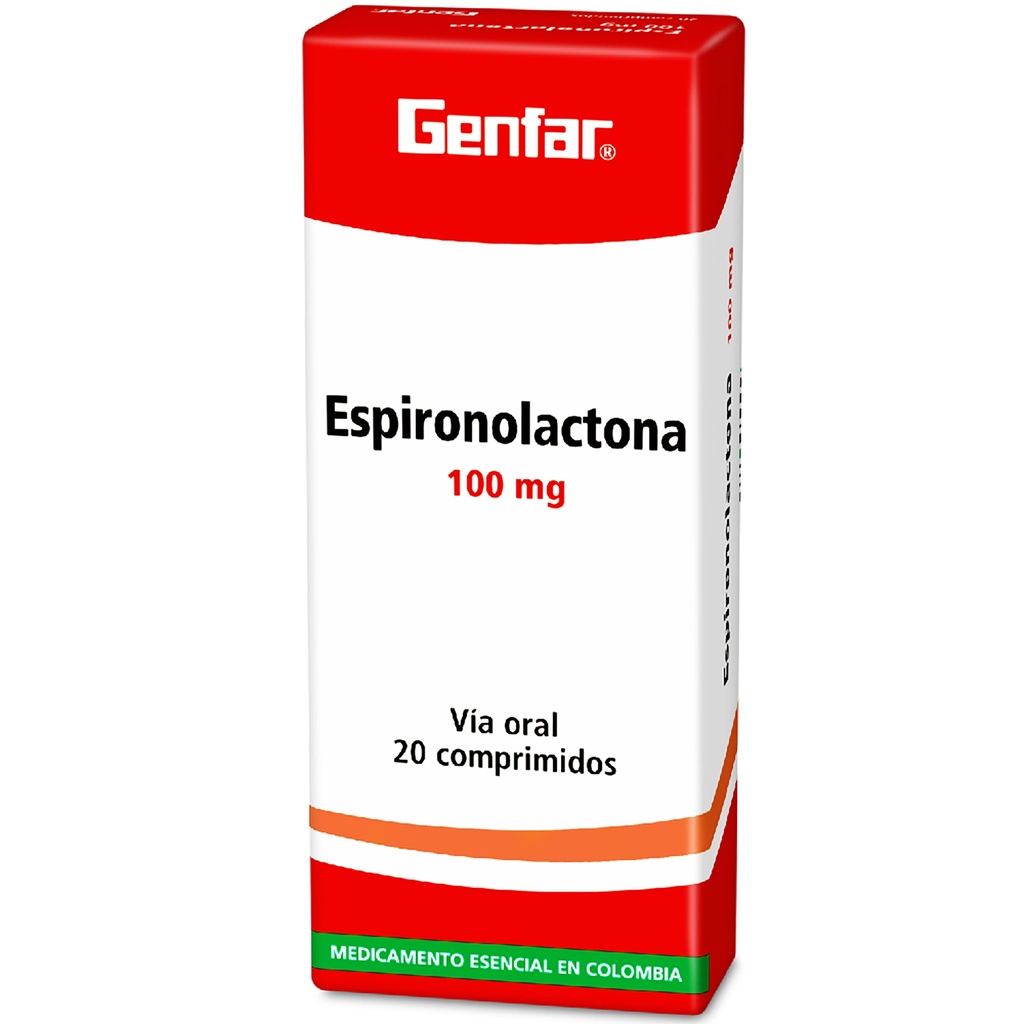 ESPIRONOLACTONA TAB 100MG X 20  GF