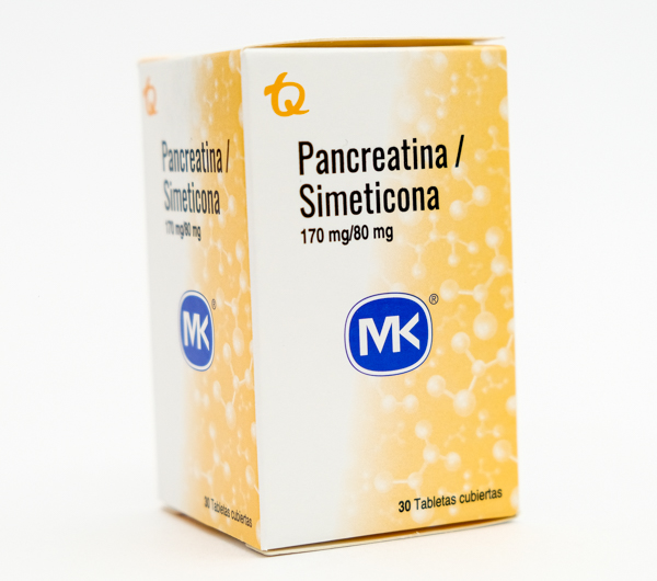 PANCREATINA SIMETICONA FCO X 30 TAB MK