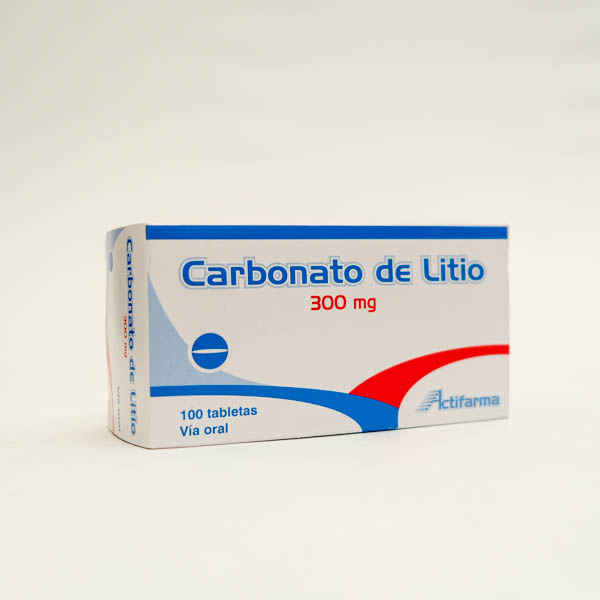 CARBONATO DE LITIO X 100 TAB ACTIFARMA