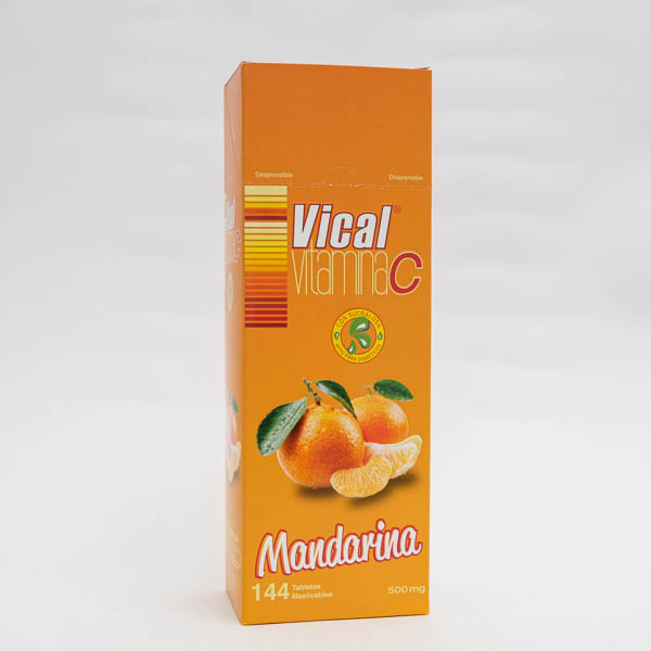 VITAMINA C TAB 500MG X 144 MANDARINA  ECAR