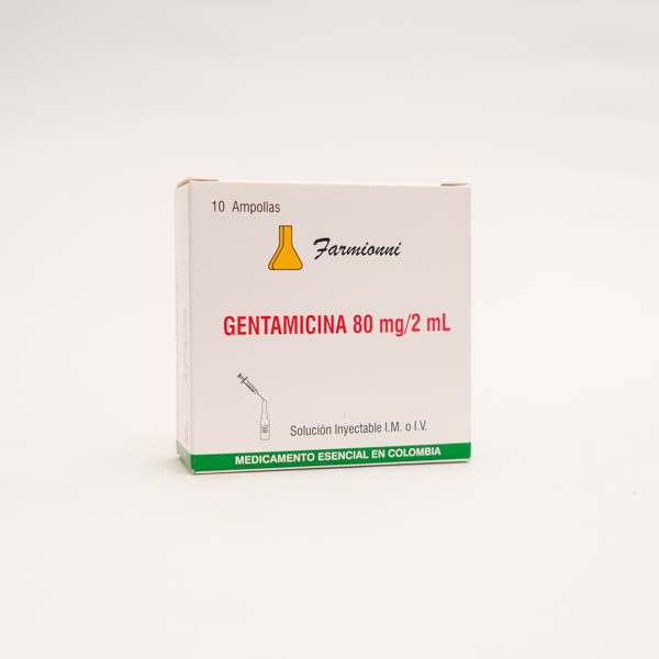 GENTAMICINA AMP 80MG X 10 FARMIONI