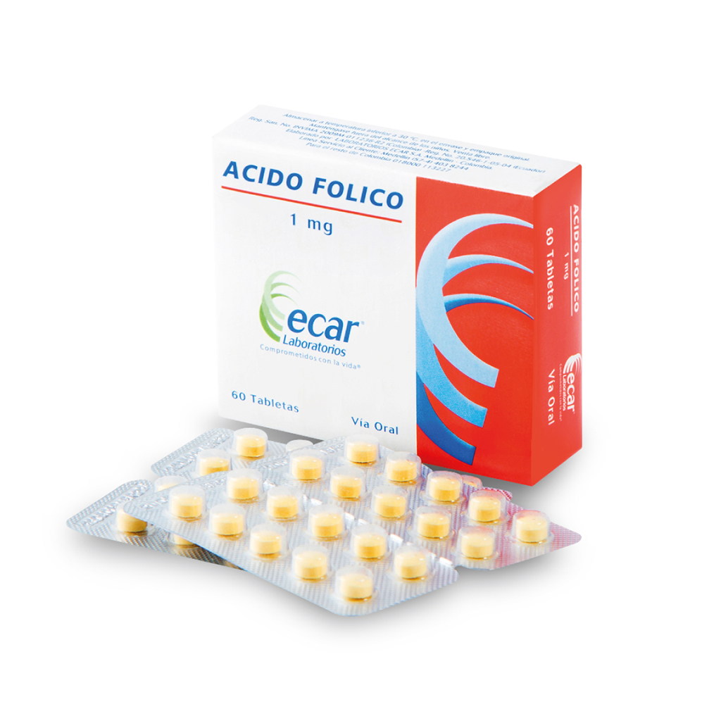 ACIDO FOLICO TAB 1MG X 60  ECAR