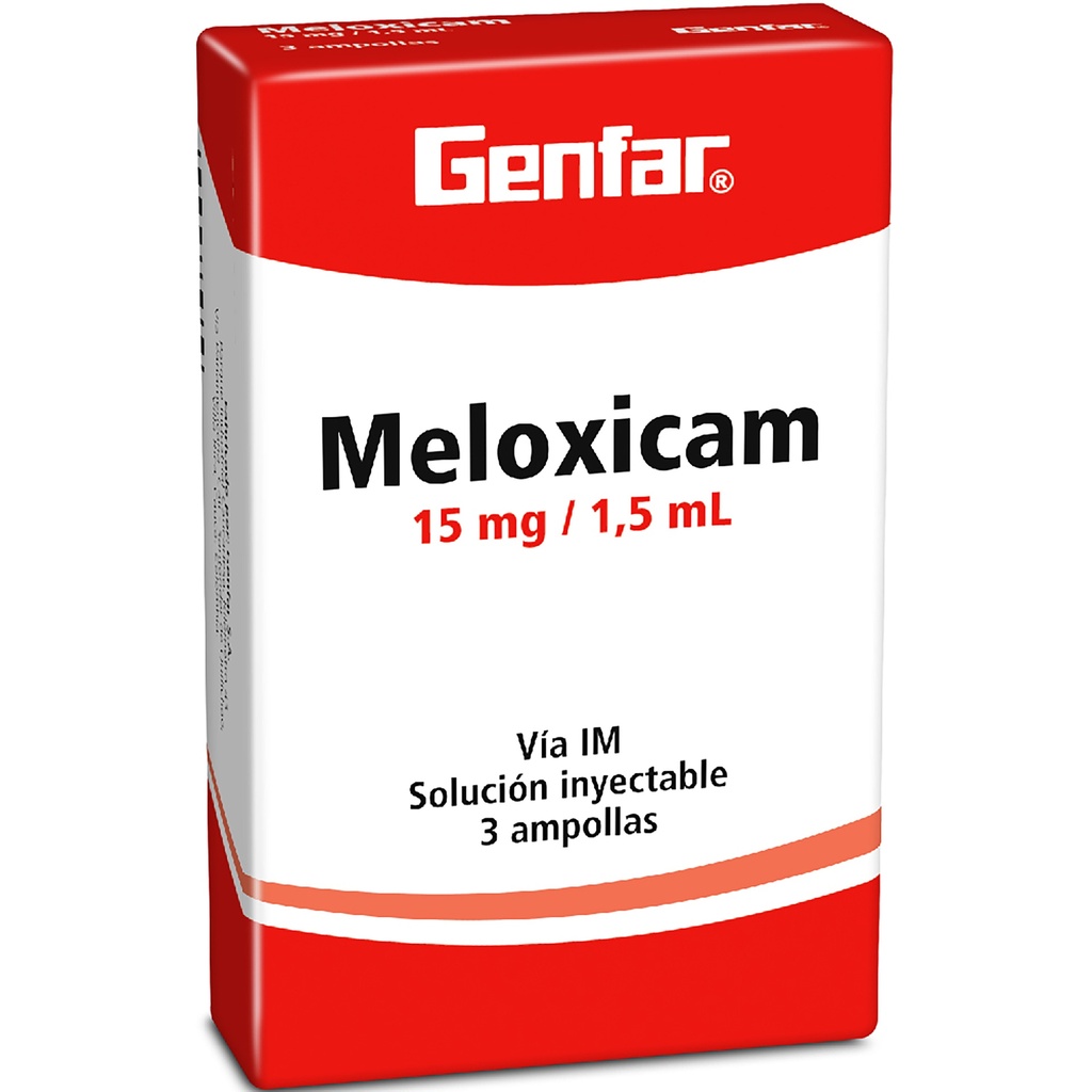 MELOXICAM AMP 15MG X 3 GF