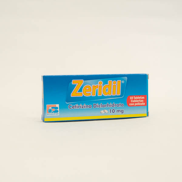 ZERIDIL TAB 10MG X 10 CEITIRIZINA BIOQUIFAR