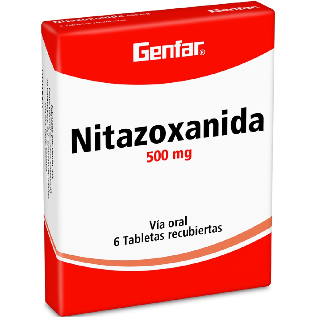 NITAZOXANIDA TAB 500MG X 6  GF