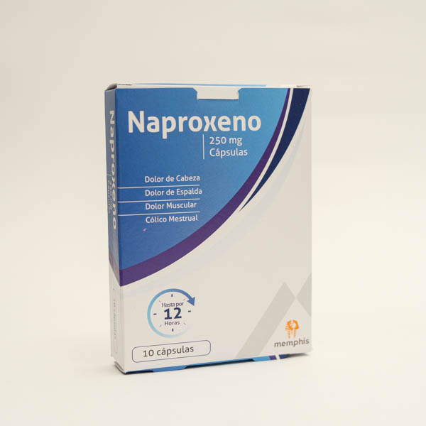 NAPROXENO CAP 250MG X 10 MEMPHIS