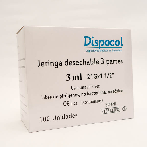 JERINGA 3ML 21G 1 1X2 X 100  DISPOCOL