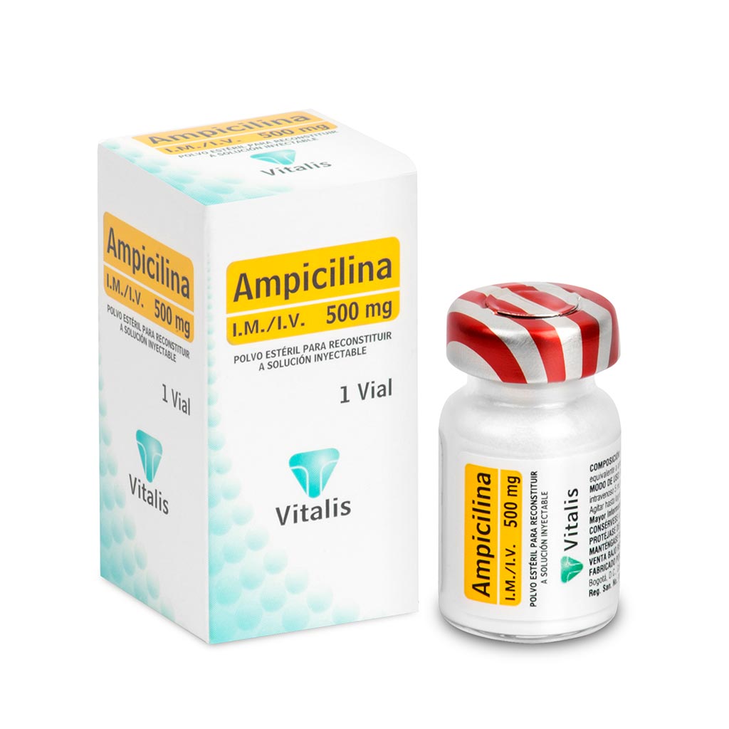 AMPICILINA AMP 500MG X 1  VITALIS