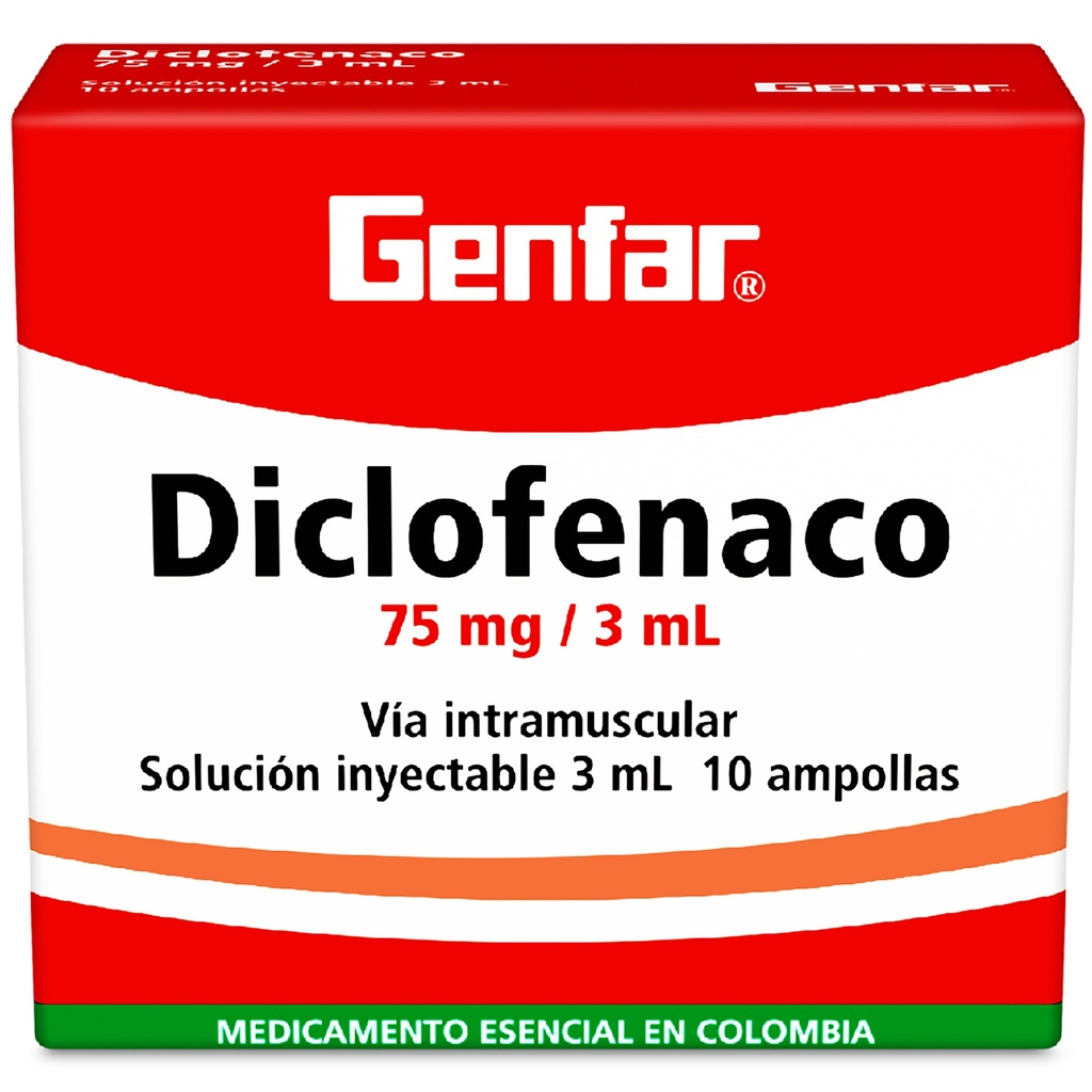 DICLOFENACO AMP 75MG X 10  GF