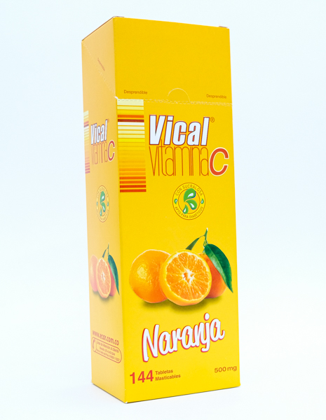 VITAMINA C TAB 500MG X 144 NARANJA  ECAR