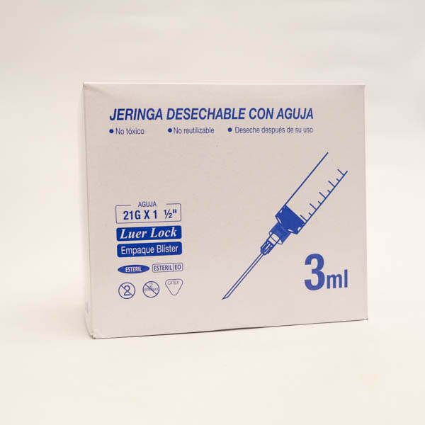 JERINGA 3ML 21G X 1 1X2 X 100 LIFE CARE