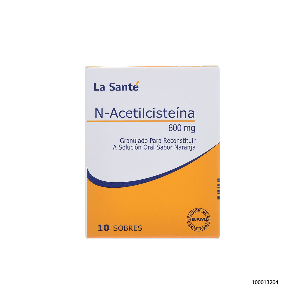 N ACETILCISTEINA SOB 600MG X 10 LASANTE