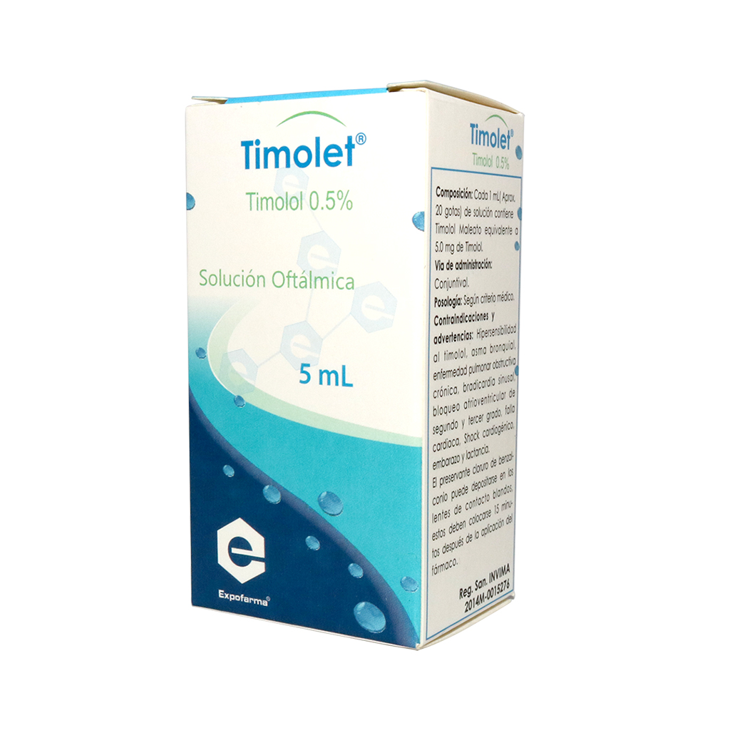 MALEATO DE TIMOLOL 5 FCO X 5ML TIMOLET RICHMOND