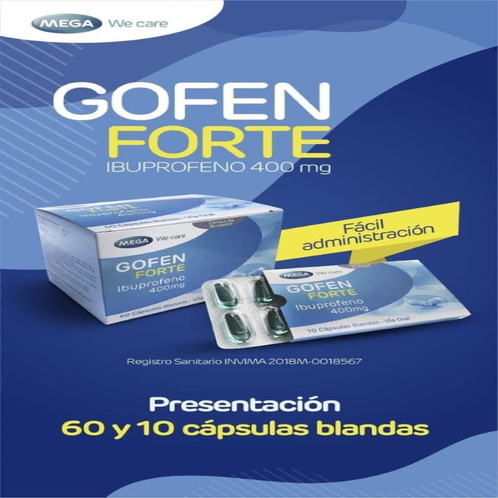 IBUPROFENO CAP 400MG X 60  GOFEN FORTE MEGA