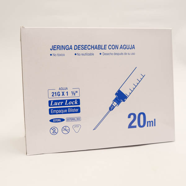 JERINGA 20ML 21G X 1 1X2 X 50 LIFE CARE