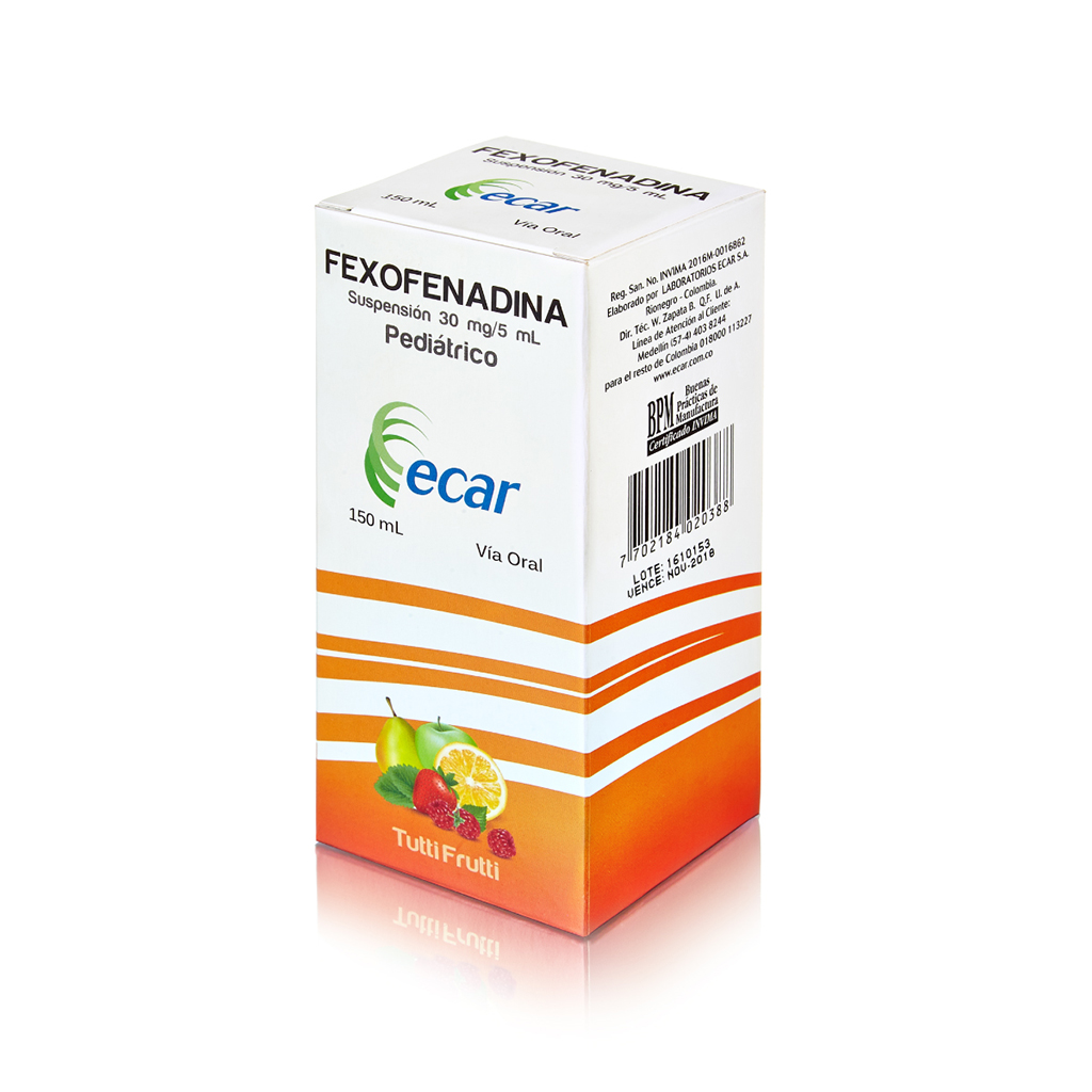 FEXOFENADINA SUSP FCO X 150ML ECAR