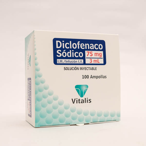 DICLOFENACO AMP 75MG X 100 VITALIS