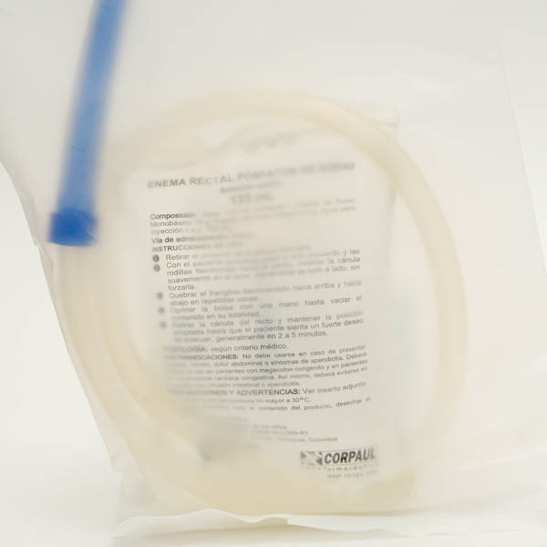 ENEMA RECTAL BOLSA X 133ML   CORPAUL