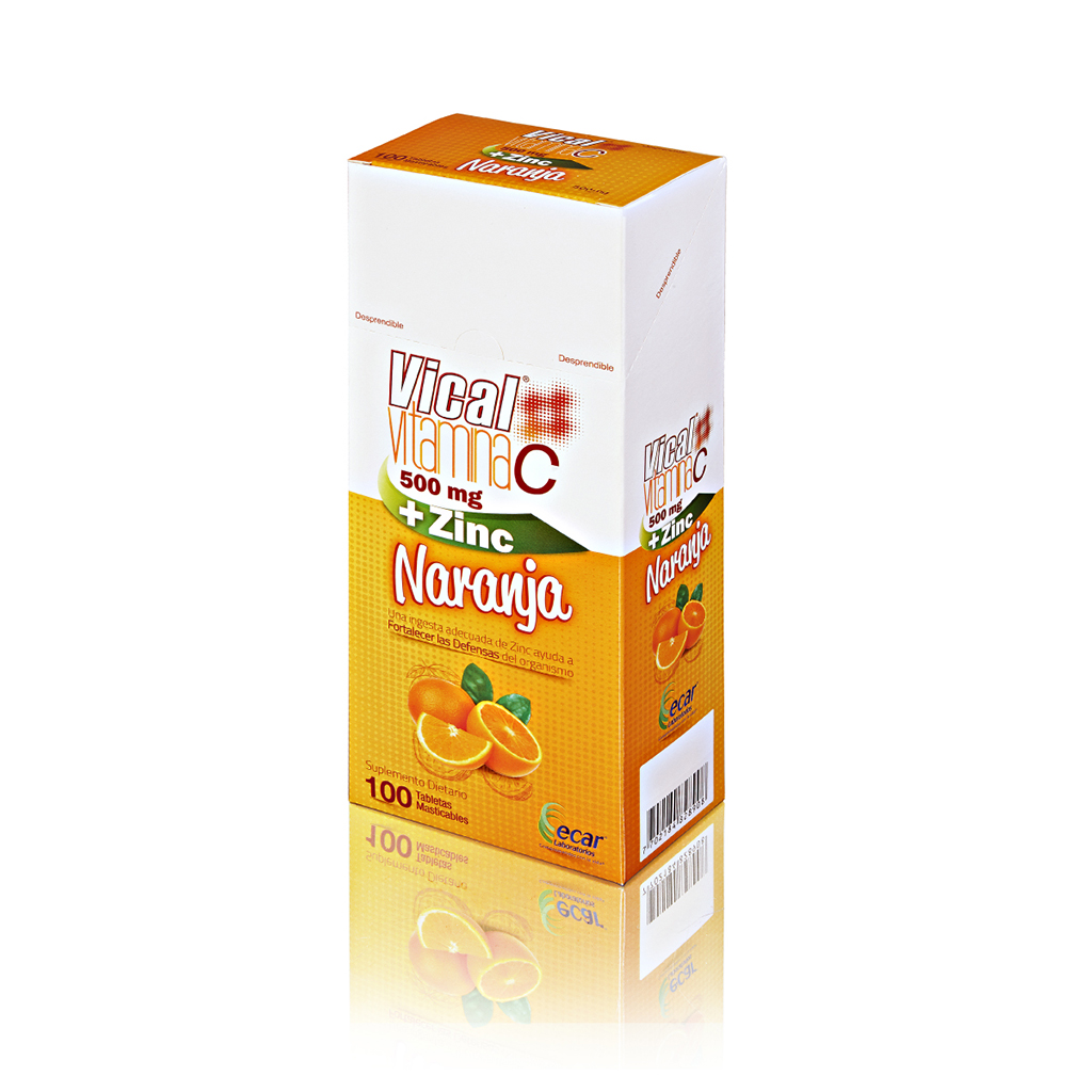 VITAMINA C ZINC NARANJA TAB X 100  ECAR