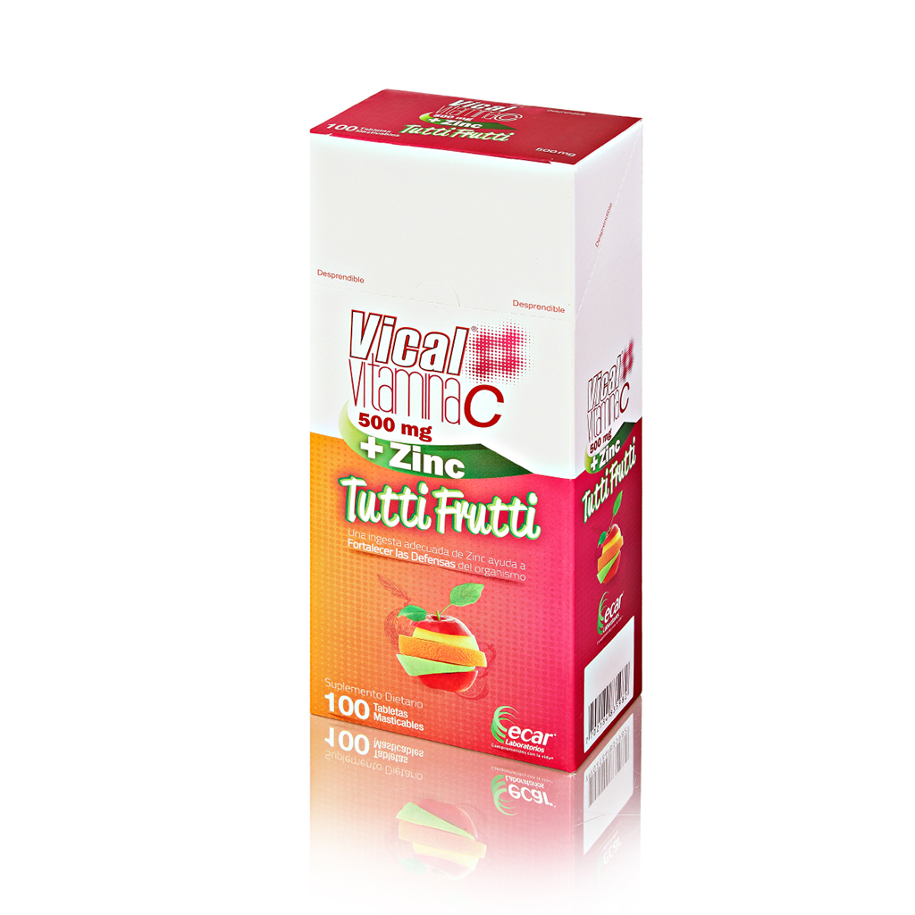 VITAMINA C ZINC TUTTI FRU TAB X 100  ECAR