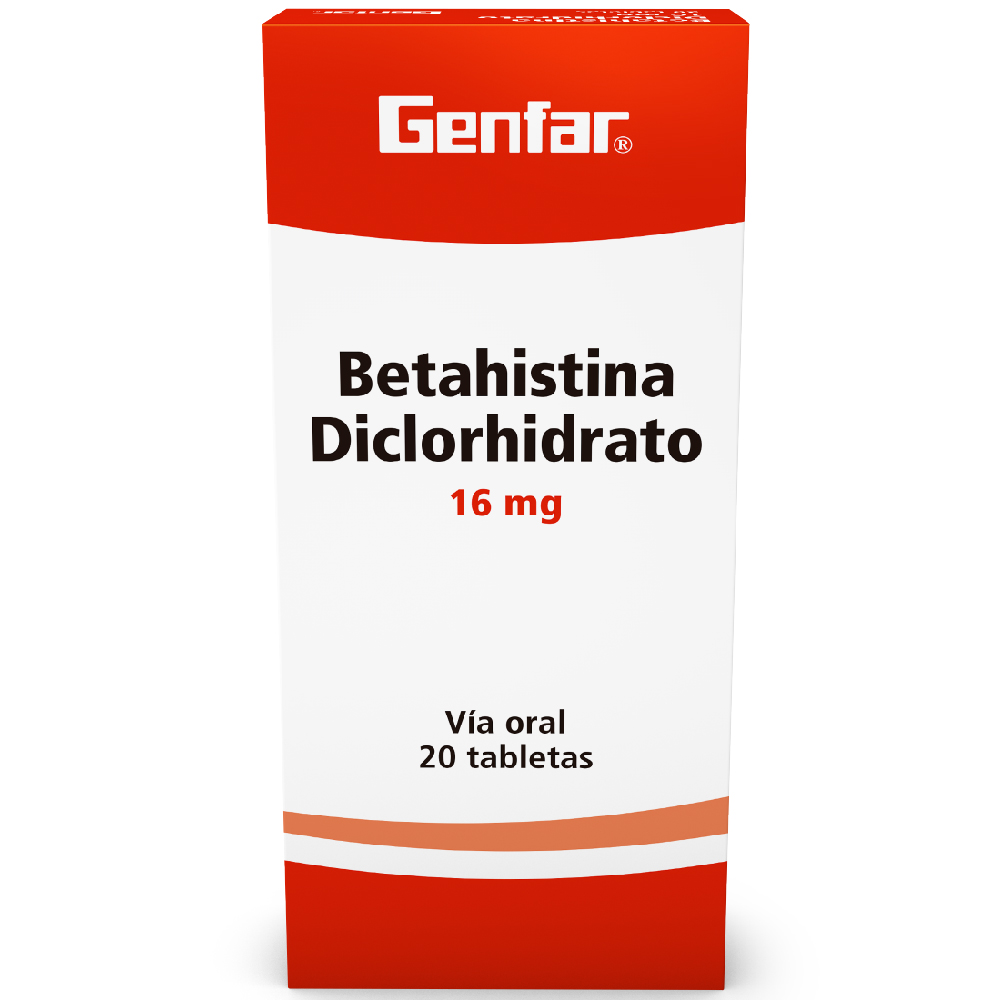 BETAHISTINA TAB 16MG X 20  GF