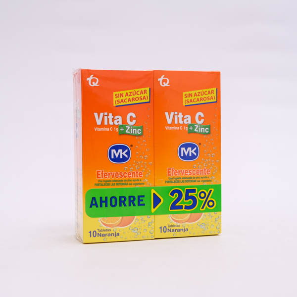 VITAMINA C ZINC EFER 2 TUBOS NARANJA MK