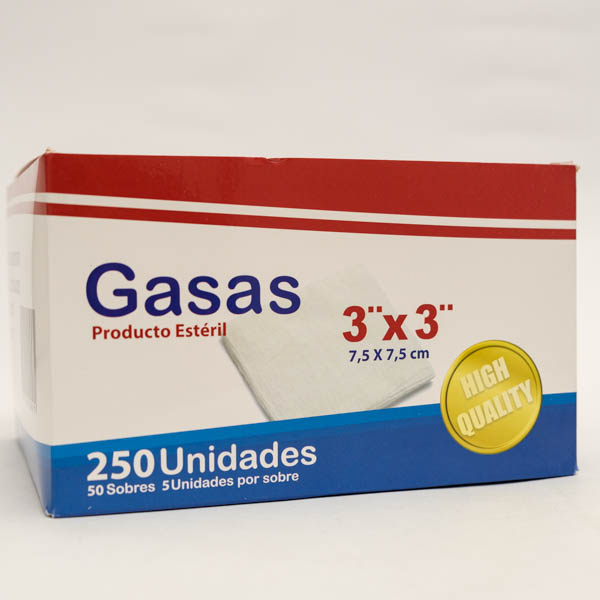 GASA ESTERIL 3X3 X 250 SEVENPHARMA