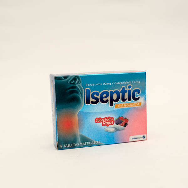 ISEPTIC FRUTOS ROJOS TAB X 12 PC