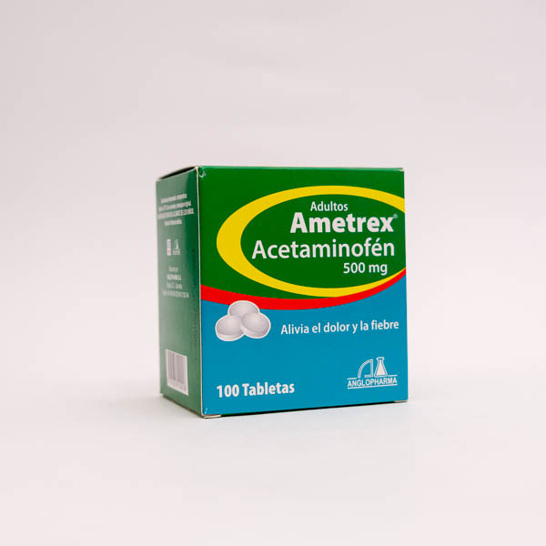 ACETAMINOFEN TAB 500MG X 100 AMETREX  ANGLOPHARMA