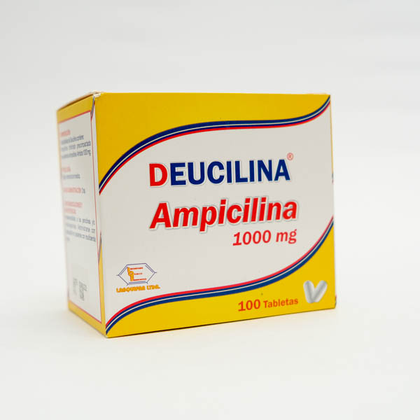 DEUCILINA TAB 1000MG X 100 AMPICILINA LABQUIFAR